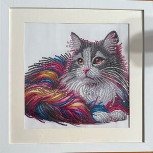 Colorful Cat Diamond Painting, 30”*30”